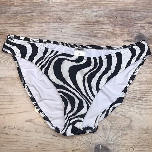 NWT Zebra Print Scoop Front Bikini Bottoms - Picture 4 of 8